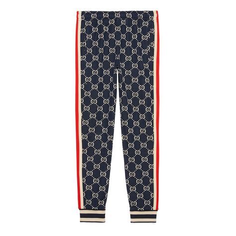 gucci blue monogram pants|gucci cargo track pants.